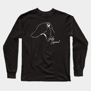 Proud Galgo Espanol profile dog lover sighthound gift Long Sleeve T-Shirt